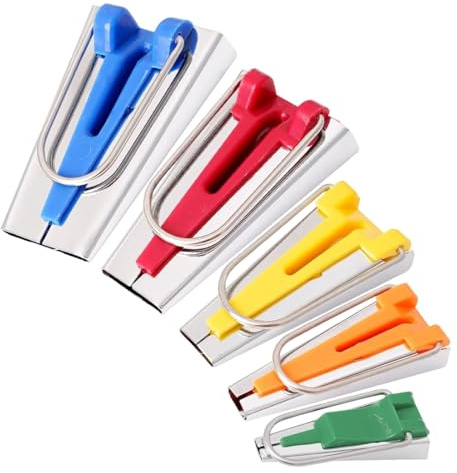 Sbiecatori Piedini per Sbieco, 5 Pezzi, per trapuntare e cucire, accessori essenziali per cucito per artigianato e trapuntatura, per Sbieco Accessorio Gadget Cucito, larghezza 6mm/9mm/12mm/18mm/25mm