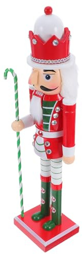 DIYEAH Schiaccianoci Soldato di Natale in Legno Figura Classica di Legno Pupazzo di Schiaccianoci per Decorazioni Natalizie