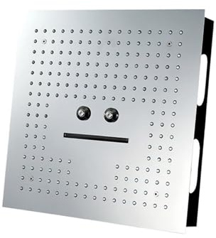 Alcachofa de ducha tipo lluvia de 16 pulgadas con luz LED, panel de ducha de cascada de spa de 3 funciones, acabado cromado, sistema de ducha de techo con control táctil para una experiencia de baño