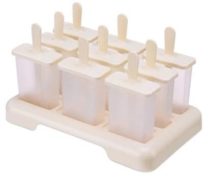 Compatible for Ice Cream Popsicle Mold Machine Homemade Box with Plastic Stick Ice-Lolly Cube Tray Kitchen Gadgets(A)