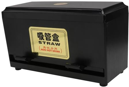 LIFKICH Caja Dispensadora de Negro Diseño de Prensado y Salida Ajustable para Cafeterías y Bares de Snacks