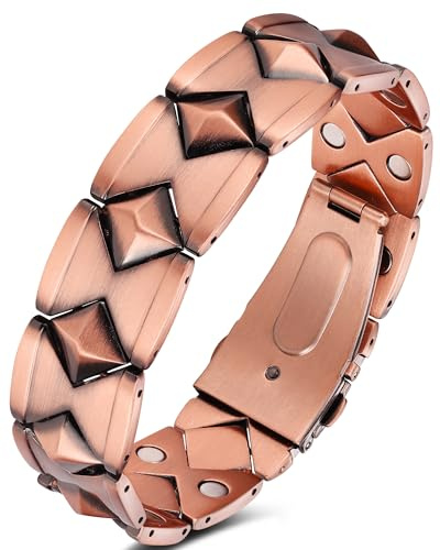 Jeracol Copper Bracelets for Men,Ultra Strength Magnetic Bracelet
