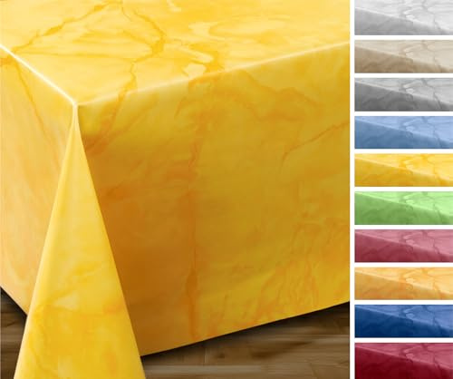 BEAUTEX Wachstuchtischdecke Marmor rund 130 abwaschbar, wetterfest | wasserundurchlässig, pflegeleicht, strapazierfähig, zuschneidbar, edle Optik, ideal für Esszimmer, Garten und Balkon