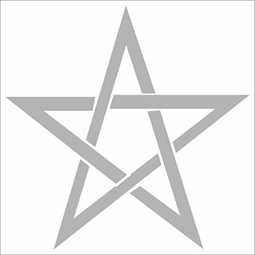 JINTORA - Autoaufkleber Tuning - Auto Aufkleber - Pentagramm - 99x99 mm - Auto Aufkleber - Bus - Fenster - Heckscheibe - Camper - wetterfest Outdoor Sticker Auto Deko LKW Tuning Selbstklebend - Silber