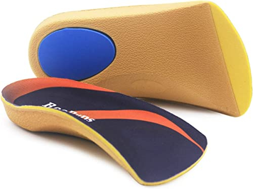 RooRuns Comfort Plantar Fasciitis Insoles for Men and Women | 3/4 Arch Support Insoles, Orthotic Inserts with Metatarsal Pads, Orthotic Shoe Insoles for Flat Feet, Heel Spurs, L