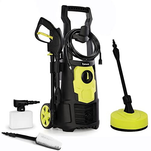 Stream Pressure Washers Jet Washer for Patio, 135Bar 1650W 420L/H Portable Power Washers with Brush, Electric High Power Washer Car Washing Machine, Garden Cleaning Machine for Driveway