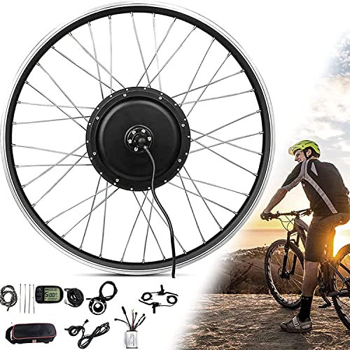 Electric Bicycle Rear Wheel Conversion kit,48V 1000W/1500W Ebike Conversion Kit Brushless gear motor, 16/20/24/26/27.5/28/29/700C Wheel, E-bike kit With LCD5 Display,1500W-26in