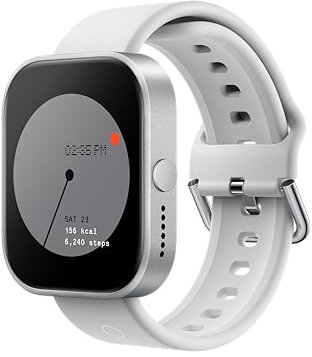 CMF by Nothing Watch Pro Smartwatch with 1.96 AMOLED display, Fitness Tracker, Built-in multi-system GPS, Bluetooth calling with AI noise reduction and up to 13 days of usage - Silver