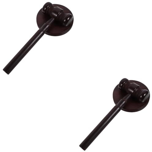 Warmhm 2sets Wooden Boys and Girls Hammer Judge Gavel for Role Play Versatile Prop for Grab Week Ceremonies