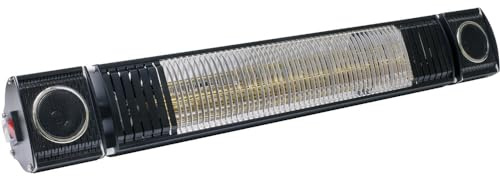 Loops 2000W Outdoor Wall Mounted Infrared Patio Heater & Bluetooth Speakers Pub Garden