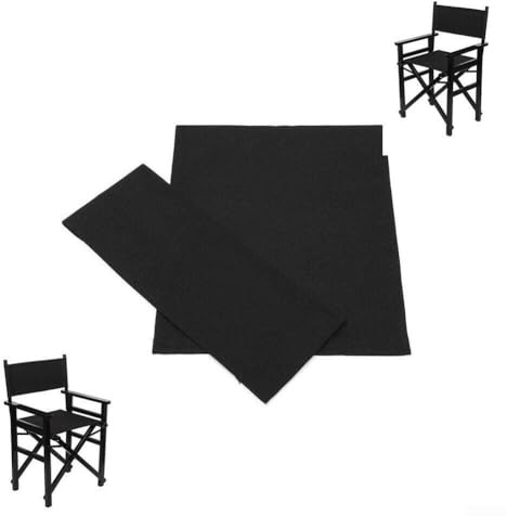 1 Set Stuhl-Ersatz-Leinwand, waschbare Stuhl-Sitzbezüge Kit, Regisseurstuhl-Sitz-Ersatz-Leinenbezug, Regisseur-Stühle-Bezug (schwarz)