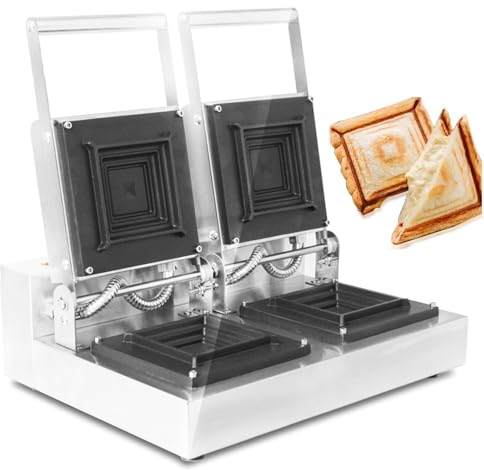 Sartén Antiadherente Para Hacer Sandwiches Y Paninis a La Parrilla, Sandwichera Para Desayuno, Con Mango Con Mango Antiescaldado, Sartén Para Desayuno Rápido, Sartén Para Hornear De Doble Cara Con,B