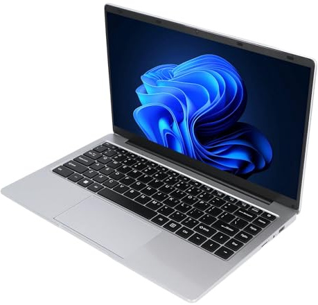 Plyisty Laptop de Negocios de 14 Pulgadas para Celeron CPU LPDDR4 8G SSD 128G 4.2 USB3.0 Computadora para 11 Pro, Elegancia Portátil para Profesionales (Enchufe de la UE)