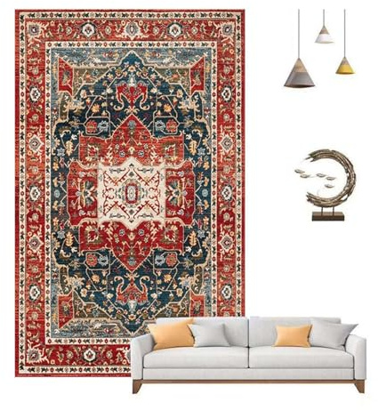 Alfombra calefactora eléctrica de grafito, con termostato y temporizador, para sala de estar, dormitorio y oficina(A,19.6x31.5in)