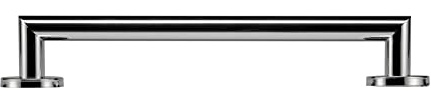 Croydex Moderne Edelstahl Haltegriff mit Unterputzarmaturen, Chrom, 45 cm