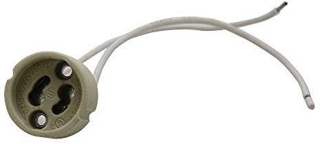 HEITRONIC, Portalampada in ceramica gu10/GZ10 universale, con 1,4 cm cavo di collegamento