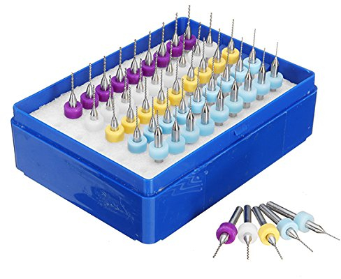 EsportsMJJ 50Pcs 0.5-0,9 mm Wolfram Karbid Micro Bohrer-Set Für Leiterplatte
