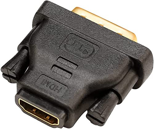 DTech DVI Male to HDMI Female Adapter Bi-Directional 24+1 Pin DVI-D to 19 Pin HDMI Port Converter