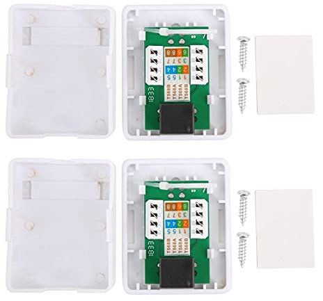 Anschlussdosen, 2Pcs RJ45 Surface Mount Box Cat6 Single-Port Desktop Information Network Anschlussdosen
