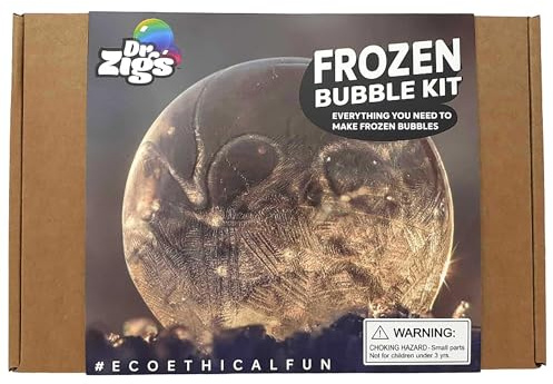 Dr Zigs │ Kit Eco Giant Bubble │ Set Frozen │ Crea Bolle di Sapone congellate, attività all'aperto/in Giardino per Le giornate Fredde o al Chiuso nel congelatore