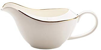 vajillas Cerámica Crema Juego Juego de café Kit Gravy Boat Milk Milk Jarra con mango Adecuado para uso en el hogar Crema blanco 400ml / 13.5oz salsera