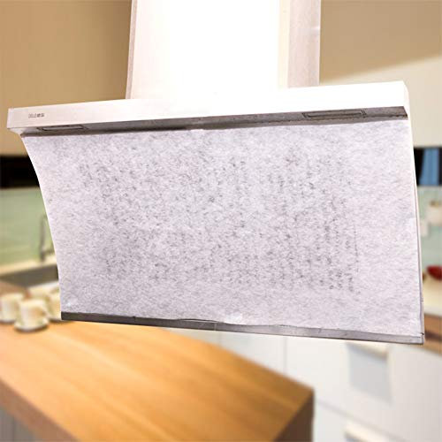 Range Hood Grease Filter Oil Proof Filter, 2Pcs Cooker Paper Anti Kitchen Extractor Fan Filters Smokeproof Absorbing Replacement Ventilator Sheets Cover Film for Home Restaurant 90 * 45cm