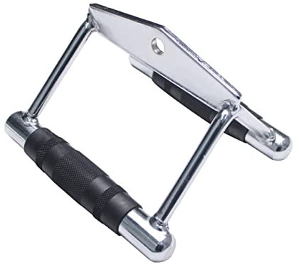 MUSCLE MAD SEATED ROW CLOSE GRIP CABLE ATTACHMENTS WITH RUBBER GRIPS Triceps V Shaped Lat multi gym accessories