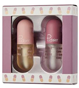 Lip Gloss Flavored Colored Lip Plumper Lip Plumper Set By, Natural Lip Plumper And Lip Care Serum, Lip Enhancer For Fuller, Lip Mask, Beautiful Fuller, Hydrating & Reduce Fine Lip Pump Plumper Gloss