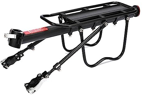Sadodo Aluminum Bicycle Luggage Carrier Cargo Rear Rack,Quick Release 50KG Cycling Seatpost Bag Holder Stand for 20-29 inch Bike Storage 110LBS