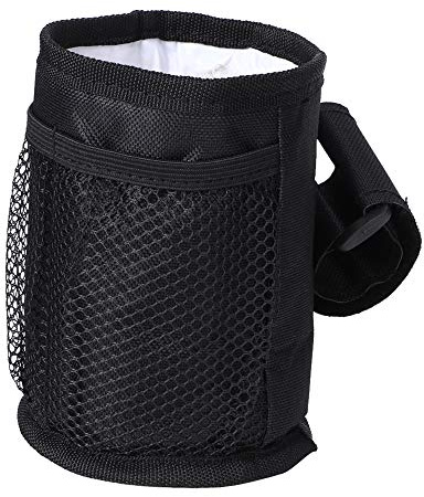 MOUMOUTEN Portavasos Para Cochecito, Poliéster Impermeable Biberón Bolsa De Bolsillo Para Bebidas Para Cochecito Sillas De Ruedas Bolsillos De Malla Correas Adhesivas Soporte Multifuncional Paraguas L