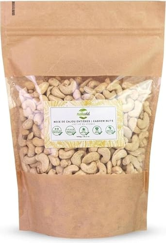 Natuvid | Anacardos Crudos Naturales 1kg | Anacardos Sin Tostar ni Sal | 100% Naturales | Snack Saludable Rico en Proteína Vegetal | Veganos | Origen África Occidental | Sin Conservantes ni Aditivos