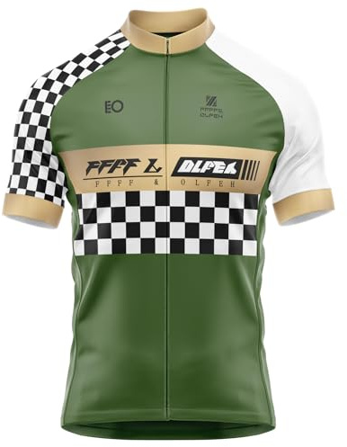 FFFF & OLFEH Herren Radtrikot Fahrradtrikot Kurzarm, Mountainbike MTB Top Kurzarm Atmungsaktiv,T-Shirt Jersey Funktionsshirt Schnell Trocknen Stoff Fahrradtrikot (4,XXL)