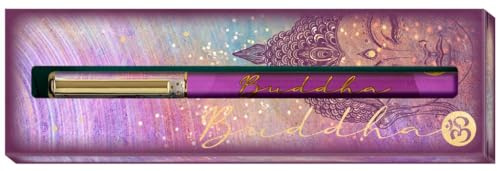 moses. Omm for you Tintenroller Buddha I Tintenschreiber aus Metall I Mine schwarz auswechselbar I Kugelschreiber I Stift in einer Geschenkbox