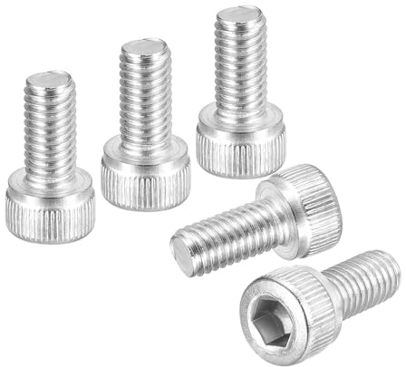 DTGN M5-0,8x10 Zylinderschrauben mit Innensechskant - 40 Stück Innensechskantschrauben - für Schränke 3D-Drucker Motorrad Türgriffe - Linsenkopfschraube Vollgewinde Edelstahl 304