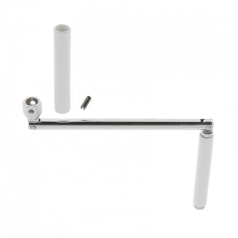 cyclingcolors Poignée de manivelle articulée pour volet roulant en acier avec contre-poignée et goupille Store Fenêtre Baie vitrée Mécanisme, Ø13mm longueur 325mm