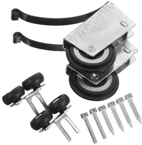 Housoutil 2sätze Laufrollen Für Schiebetür Metallrolle Riemenscheibe Türrolle Schiebetürrolle Terrassentürrolle Metallradlager Terrassenschiebetürrolle Türzubehör Schranktürrolle Metallgleit