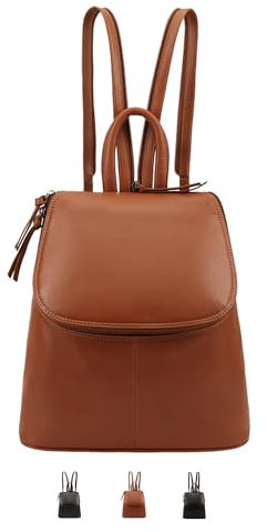 Lloyd Baker London - Zaino Padma, 100% pelle morbida e liscia, versatile per uso quotidiano, spazioso scomparto principale con tasche antiscivolo e con cerniera, tasca posteriore nascosta con cerniera