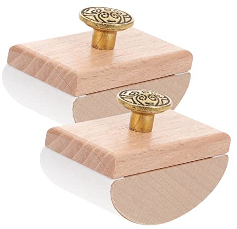 OFFSCH 2stücke Schreibtisch Tintenabsorber Holz Blotter Schnell Trocknendes Schreibwerkzeug Für Füllfederhalter Kalligrafie Stempel Tischzubehör Goldfarbenes Design