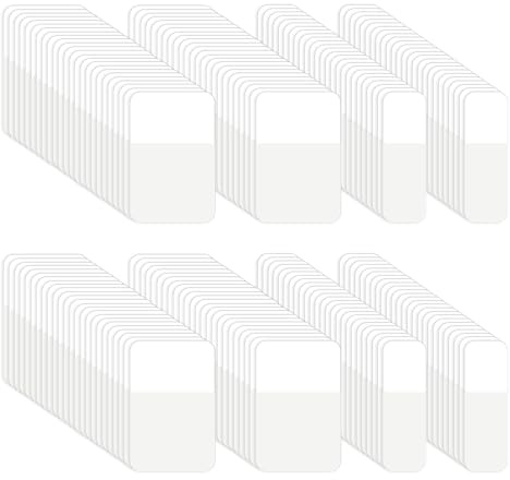 Aeaocvo 320 unidades de etiquetas adhesivas, marcadores laterales blancos, autoadhesivos, marcadores de página de plástico, tiras adhesivas para documentos, libros, carpetas, oficina (160 grandes +