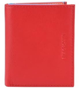 BIAGIOTTI, Porta Carte di Credito in Vera Pelle, Unisex Uomo e Donna, Interno Multicolore Con Tasca e Scatola