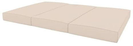 Turnmatte klappbare Gymnastikmatte dreifach faltbare Trainingsmatte Sportmatte Weichbodenmatte Kinder Erwachsene für Zuhause 150х100х8 cm beige
