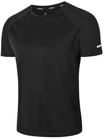 ZENGVEE 1 Pack Tee Shirt Homme T Sport T-Shirts à Manches Courtes Fitness Tshirt Séchage Rapide Respirant Running Gym Baselayer Haut 5010 Black L