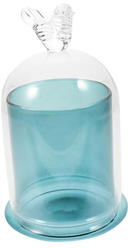 GOOHOCHY Desktop Candle Cover Glass Cloche Scented Candle Decorations Home Holder for Adults