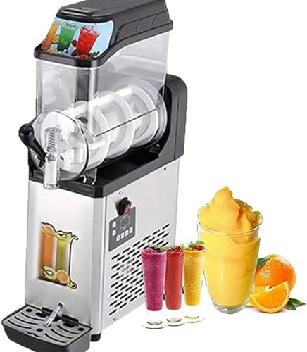 RoyceBee Slush-Eismaschine für Zuhause, Softeismaschine, 12l/24l Slush-Maschine, KaltgeträNkezubereiter für Slush, Margaritas, Smoothies, FrappéS, Milchshakes und Mehr,Single Cylinder