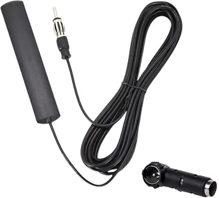 Auto Antenna FM Parabrezza per Autoradio | Cavo 3 Metri | Con DIN 41585 Femmina a Connettore ISO Adattatore per Auto e Camion