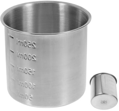 Cabilock Tasse De Mesure Du Riz En Acier Inoxydable Verre Doseur Pour Cuiseur À Riz Avec Échelle Précise Scoop De Pour Cuisine À Domicile 2.95 X 2.95 X 2.76 in 1 Pièce