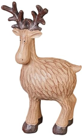 Figure di renna, statuetta decorativa con alce estetica, modello in resina, per soggiorno, camera da letto, libreria, vetrina per TV