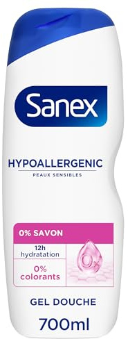 SANEX Derma Care duschgel - allergivänlig - 12 timmars återfuktning - känslig hud - 700 ml