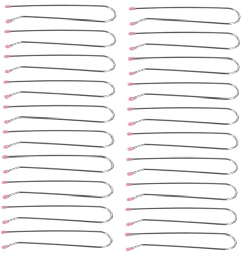 Didiseaon Hot Roller Curler Clips Prevent Slippage U-shaped 20pcs Metal Silver Replacement Hair Styling Clips Easy Replacement for Electric Hot Rollers