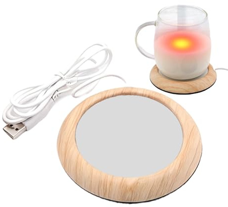 Calentador de tazas | Plato portátil alimentado por USB, calentador de tazas para escritorio, para té, leche, bebida, hogar, oficina, viajes, apartamento, hombres, mujeres, Navidad, vacaciones